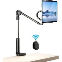 Luckice Handy-Halterung Flexibler Gelenkarm-Handyhalter für Schreibtisch & Bet -360° drehbar, (bis 10,5 Zoll, verstellbar & stabil - Universell kompatibel mit Smartphones & Tablets (iPhone, Samsung iPad etc) - Robuste Metallhalterung für Homeoffice/B