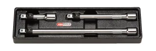 KS Tools 3/8" CHROMEplus Verlängerungs-Satz mit Verriegelung, 3-tlg - 919.0383