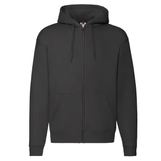 Fruit of the Loom - "Premium" Hoodie mit durchgehendem Reißverschluss für Herren (Schwarz)