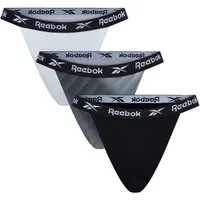 Reebok Slip KATHY (3er Pack) atmungsaktiv, basic, eng, bequem, breiter Bund, mit Logo, Baumwollmix