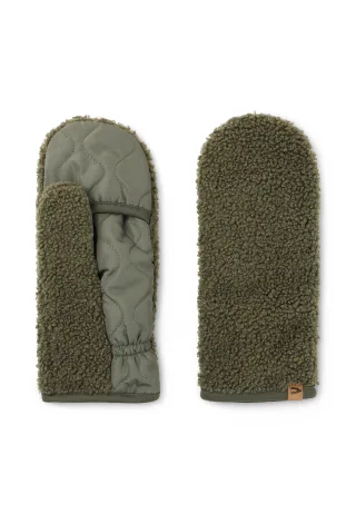 camel active - Teddy-Handschuhe mit Fleecefutter dark olive - Gr. - S