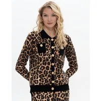 Passioni Cardigan Jacke im Animalprint