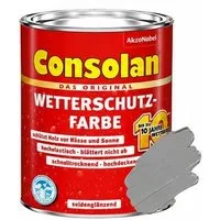 Consolan  Holzschutzlasur Consolan Wetterschutz-Farbe 2,5 L steingrau