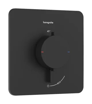 Hansgrohe Thermostat Unterputz Ecostat Comfort Q Fertigset 1 Verbraucher mattschwarz, 33712670 33712670