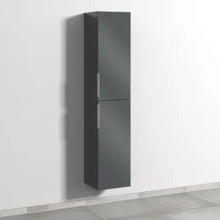 Sanipa 3way Hochschrank mit 2 Türen, Anthrazit-Glanz UF09379