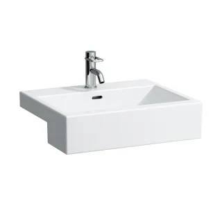 LAUFEN Halbeinbauwaschtisch Living City 550x460, weiß, 81343.2, 8134320001091 H8134320001091