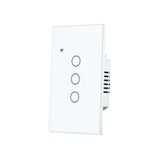 MoesHouse Tuya Smart WiFi Light Switch US Plug 1/2/3/4 Gang Glass Touch Panel APP Remote Control Timing Function Voice C