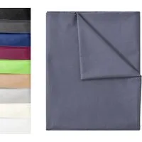 NatureMark Bettlaken klassisches Betttuch Haustuch, 100% Baumwolle, Gummizug: ohne, (1 Stück), Laken Haustuch, viele Größen und Farben, 140x200 cm, Anthrazit grau