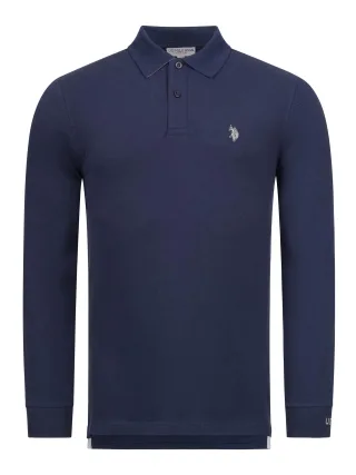 U.S. POLO ASSN. Herren Longsleeve Poloshirt aus Baumwoll-Elasthan