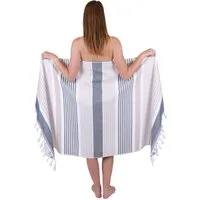 Betz Badetuch Hamamtuch 90 x 170 cm Badetuch Strandtuch Saunahandtuch, (1 Stück, 1-St), 100% Baumwolle, Farbe braun