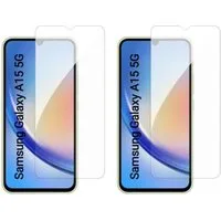 CLM-Tech Displayschutzglas 2x Schutzfolie für Samsung Galaxy A15 5G Panzerfolie kristallklar für Samsung Galaxy A15 5G, Panzerglas Folie - Anti-Fingerabdruck und kratzfest -, 2 Stück, Kristallklar