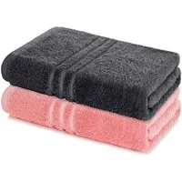Lavea Saunatuch Set Saunahandtuch 80x200 cm Elena Frottee, Sauna-Handtücher, 100% Baumwolle (Set, 2-St), 500 g/m² Frottier, weich & saugstark, pflegeleicht