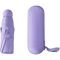 Norvéa Home Taschenregenschirm Mini Regenschirm, kompakter Regenschirm mit Aufbewahrungsbox, kompakter Regenschirm mit Aufbewahrungstasche, ultra leicht
