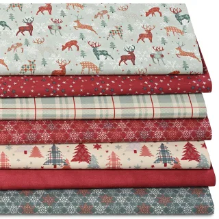 Patchwork- und Quiltpaket "Hirsche Patch", petrol-color