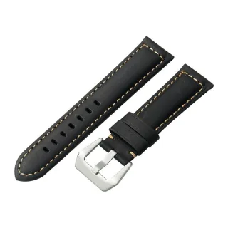 22mm Multi-color Hand-sewn Retro Cow Leather Smart Watch Band Replacement Strap
