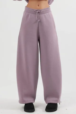 Damen Lange Fleece-Hosenträgerhosen