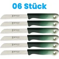 SMI Gemüsemesser 6-tlg Gemüsemesser Set Solingen Schälmesser Obstmesser Küchenmesser, Klinge mit Wellenschliff