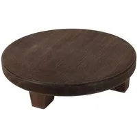 Spetebo Blumenhocker Holz Blumenteller braun rund - Ø 22 cm / klein (Packung, 1 St., Dekoteller), Pflanzenhocker mit 4 Füßen