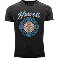 Neverless Print-Shirt Herren T-Shirt Hawaii Tattoo Tribal Maui Ethno Style Printshirt mit Print