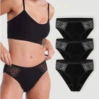 siegmund care Inkontinenz-Pants Damen Slip mit Spitze seitlich, 60 ml in 24 Stunden, L Gr., 3-St.