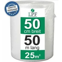 LPF dieLUFTPOLSTERFOLIE Schutzfolie Luftpolsterfolie Breite 50cm x Länge 50m Blasenfolie Noppenfolie