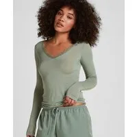 Hunkemöller Pyjama super soft Lace V-Neck shirt with Cashmere