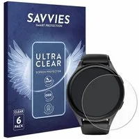 Savvies Displayschutzfolie Schutzfolie für Hama 8900 (45 mm), 6 Stück, Displayschutz Schutz Folie Klar Transparent