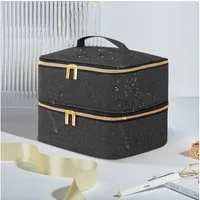 Youyijia Aufbewahrungsbox Nagellack-Organizer-Tasche, Doppelschicht Nagellack Tasche Make