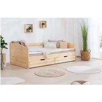 Ticaa Funktionsbett Funktionsbett Sofabett "Melinda" Kiefer massiv