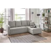 Jockenhöfer Gruppe Ecksofa Kappeln L-Form, B: 228 cm, mit Bettfunktion, Bettkasten & Zierkissen
