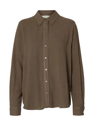 selected women - SLWVIVA LS SUN SHIRT NOOS Chocolate Chip - Gr. - 42