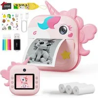 Vivitar Sofortbildkamera 2,4'' Bildschirm für Kinder mit 32GB Karte & Zubehör Kinderkamera (inkl. ZERO INK SOFORTDRUCK 12 MP Dual-Kamera für Kinder, 1080P HD Videokamera, Dual-Objektiv Digitalkamera, REICHE FUNKTIONEN)
