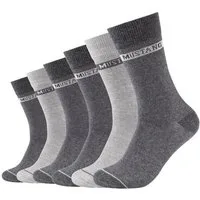 MUSTANG Socken casual (6-Paar) weicher und elastischer Komfortbund
