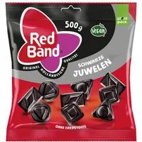 Red Band Süßigkeit, Red Band Schwarze Juwelen Stark Lakritz im Family Beutel 500g
