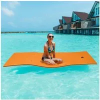 COSTWAY Badeinsel Wasserliege, 220x90cm, 100kg belastbar