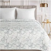 Eurofirany Tagesdecke floral, gesteppt & beidseitig, Bettüberwurf mit Blumenmuster, 170x210, 200x220, 220x240