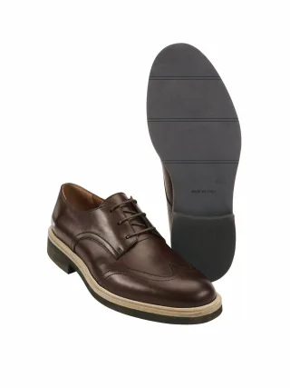Mey & Edlich Herren New-Business-Brogue Braun Obermaterial, Futter und Decksohle: Kalbleder