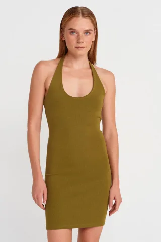 Rippentrainiertes Bodycon-Minikleid