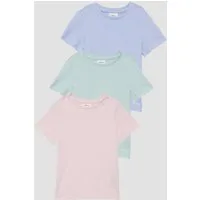 s.Oliver Kurzarmshirt T-Shirt Unisex Dreierpack T-Shirts mit Logoprint