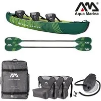 Aqua Marina Tourenkajak Aqua Marina RIPPLE 370cm Kayak Set 3 Personen aufblasbar Kanu