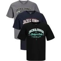 Jack & Jones PlusSize Print-Shirt (Spar-Set, 3er-Pack) Big Size Shirt Übergrößen Shirt