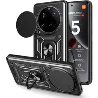 betterfon Handyhülle Panzer Hülle für Xiaomi 15 Ultra Outdoor Case mit Kameraschutz, Outdoorhülle mit Ringhalter Smartstand und Silikonkern