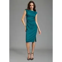 Bruno Banani Abendkleid wadenlang, ärmellos, figurbetont, strukturierter Jersey