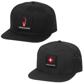 Höhenhorn Woven Unisex Herren Damen Cap Snapback Kappe Basecap Baseball Mütze Schwarz / Polyester