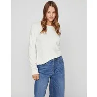 Vila Rundhalspullover VIRIL O-NECK L/S KNIT TOP - NOOS Viskosemischung, regular fit