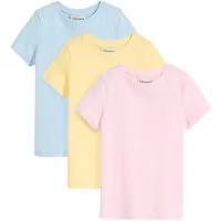 bonprix T-Shirt (Packung, 3er) mit Rundhalsausschnitt, Kurzarm-Design, gerader Schnitt, im 3er Pack