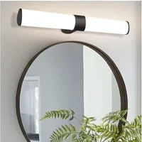 Nettlife LED Spiegelleuchte Bad Spiegellampe Badleuchte Chrom Wandlampe, LED fest integriert, Neutralweiß, Keller Küche