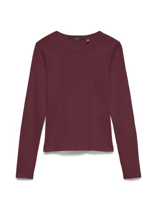 VERO MODA - VMCHLOE LS SHORT TOP JRS NOOS Windsor Wine - Gr. - XS