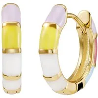 Firetti Paar Creolen Schmuck Geschenk Silber 925 Emaille, Made in Germany