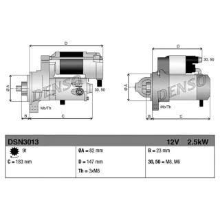 Denso Anlasser Citroen Fiat Peugeot DSN3013